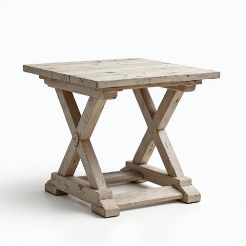 Glamour Farmhouse X-Base End Table Glamour Farmhouse X-Base End Table