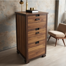 Hollywood Haven Rustic Pine Vertical Filing Cabinet