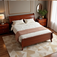 Hollywood Dream Cherry Sleigh Bed