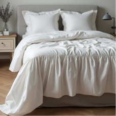 Hollywood Dream Ruffled Linen Bed Skirt
