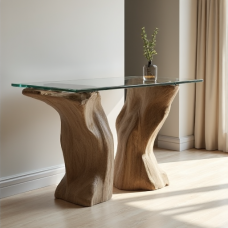 Hollywood Driftwood Elegance Console Table