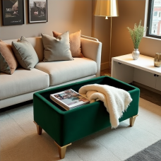 Hollywood Luxe Velvet Storage Ottoman