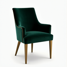 Glamour Haven Brass Leg Dining Chair