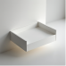 GlamourNest White Lacquer Floating Desk Shelf GlamourNest White Lacquer Floating Desk Shelf