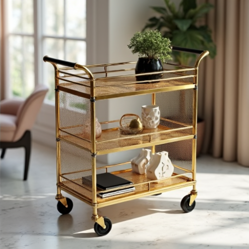 GlamRoll Industrial Wire Mesh Cart GlamRoll Industrial Wire Mesh Cart