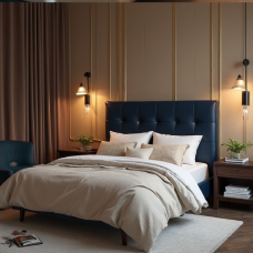 Hollywood Luxe Button-Tufted Leather Headboard