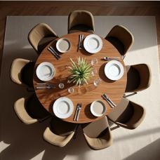 Hollywood Glamour Round Dining Table