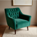 Hollywood Glamour Tufted Chenille Accent Chair Hollywood Glamour Tufted Chenille Accent Chair