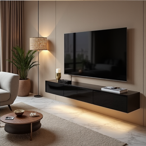 GlamourWave Floating Media Shelf GlamourWave Floating Media Shelf