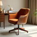 Glamour Swivel: Mid-Century Bentwood Office Chair Glamour Swivel: Mid-Century Bentwood Office Chair