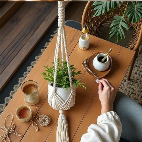 Hollywood Dream Macrame Plant Hanger Duo Hollywood Dream Macrame Plant Hanger Duo
