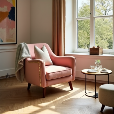 Hollywood Glam Velvet Armchair
