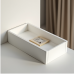 GlamourNest White Lacquer Floating Desk Shelf GlamourNest White Lacquer Floating Desk Shelf