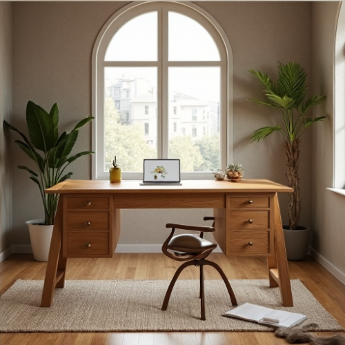 Hollywood Oak Trestle Desk Hollywood Oak Trestle Desk