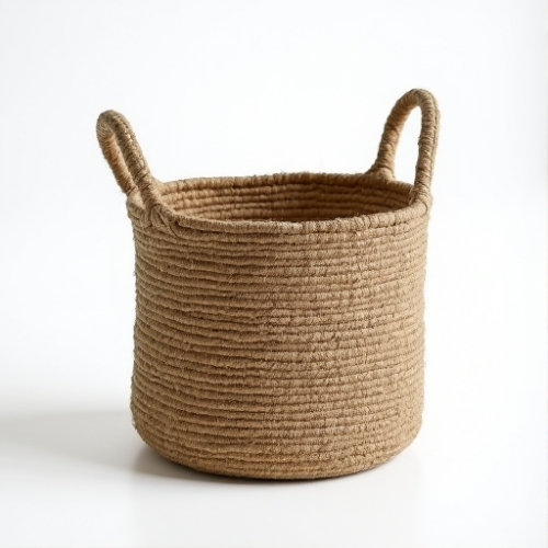 GlamourNest Hand-Woven Jute Rope Basket GlamourNest Hand-Woven Jute Rope Basket