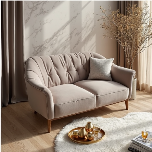 GlamourCurve Bouclé Loveseat GlamourCurve Bouclé Loveseat