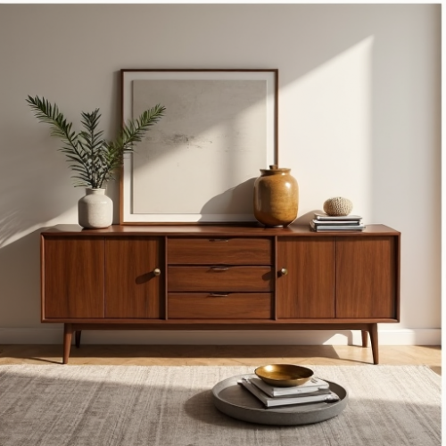 Hollywood Elegance Walnut Credenza Hollywood Elegance Walnut Credenza