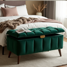 Hollywood Luxe Faux Fur Storage Bench