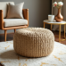 Glamour Weave Jute Pouf Glamour Weave Jute Pouf