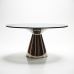 Hollywood Luxe Glass Top Pedestal Dining Table Hollywood Luxe Glass Top Pedestal Dining Table