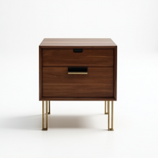 Glamour Walnut Nightstand
