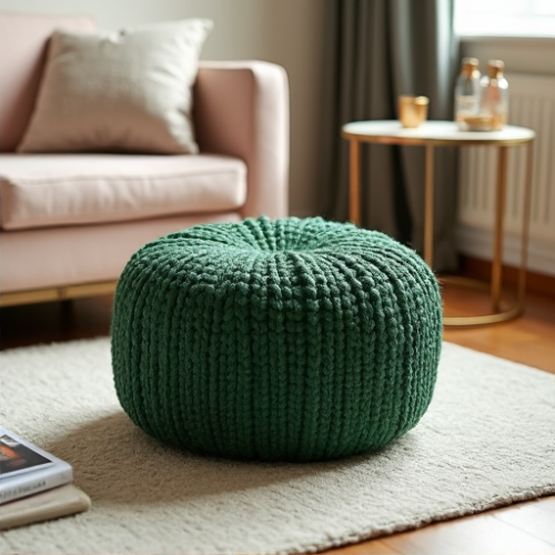 Glamour Weave Jute Pouf Glamour Weave Jute Pouf