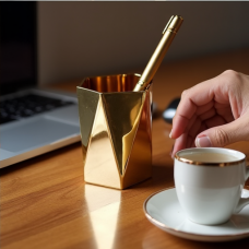 GlamourGold Geometric Pen Holder