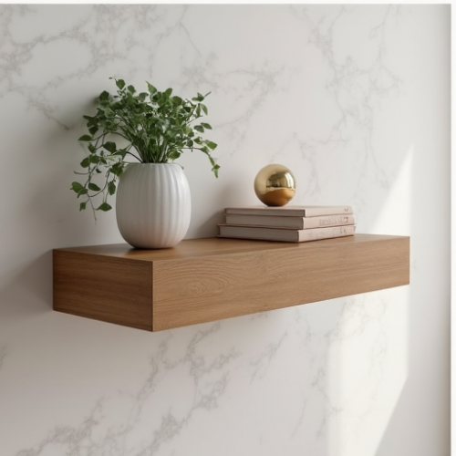 Glam Haven Minimalist Floating Shelves - Set of 3 Glam Haven Minimalist Floating Shelves - Set of 3