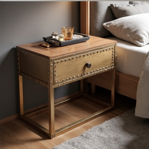 Glamour Rivet Nightstand Glamour Rivet Nightstand