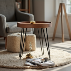 Glamour Haven Hairpin End Table