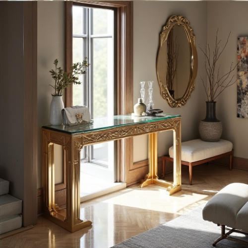 Glamour Haven Art Deco Console Table Glamour Haven Art Deco Console Table