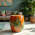 Glamour Grove Hand-Painted Ceramic Stool Glamour Grove Hand-Painted Ceramic Stool