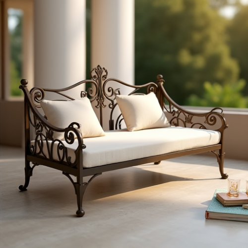 Hollywood Elegance Wrought Iron Daybed Hollywood Elegance Wrought Iron Daybed