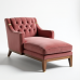 Hollywood Elegance Tufted Chenille Chaise Lounge Hollywood Elegance Tufted Chenille Chaise Lounge
