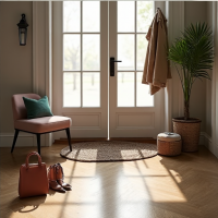 Hollywood Glam Spindle Leg Entryway Bench