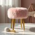 Hollywood Glam Luxe Faux Fur Vanity Stool Hollywood Glam Luxe Faux Fur Vanity Stool