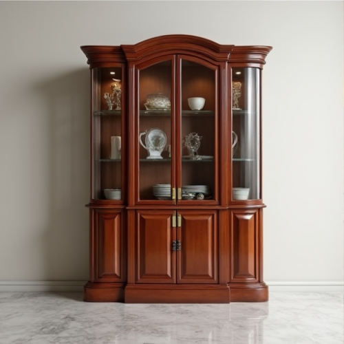 Hollywood Luxe Cherry Wood China Cabinet Hollywood Luxe Cherry Wood China Cabinet