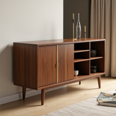 Glamour Haven Walnut Sideboard