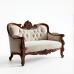 Hollywood Charm Carved Wood Settee Hollywood Charm Carved Wood Settee