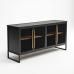 Hollywood Glam Industrial Mesh Door Credenza Hollywood Glam Industrial Mesh Door Credenza