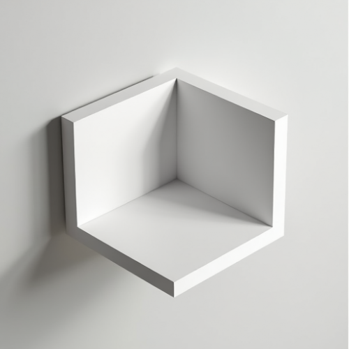 GlamourNest Floating Corner Shelf GlamourNest Floating Corner Shelf