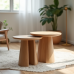GlamNest Scandinavian Ash Wood Coffee Table Trio GlamNest Scandinavian Ash Wood Coffee Table Trio