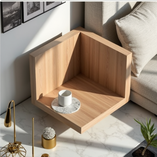 GlamourNest Floating Corner Shelf GlamourNest Floating Corner Shelf