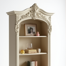 Chateau Elegance Cream Painted Bookshelf