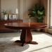 Hollywood Glamour Mahogany Pedestal Dining Table Hollywood Glamour Mahogany Pedestal Dining Table