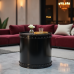 Glamourous Riveted Metal Drum Table Glamourous Riveted Metal Drum Table