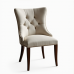 Hollywood Glam Tufted Linen Dining Chair Hollywood Glam Tufted Linen Dining Chair