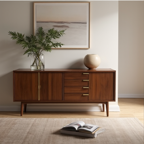 Glamour Haven Walnut Sideboard Glamour Haven Walnut Sideboard