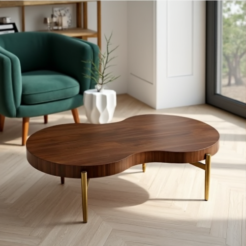 Hollywood Glam Kidney Bean Coffee Table Hollywood Glam Kidney Bean Coffee Table