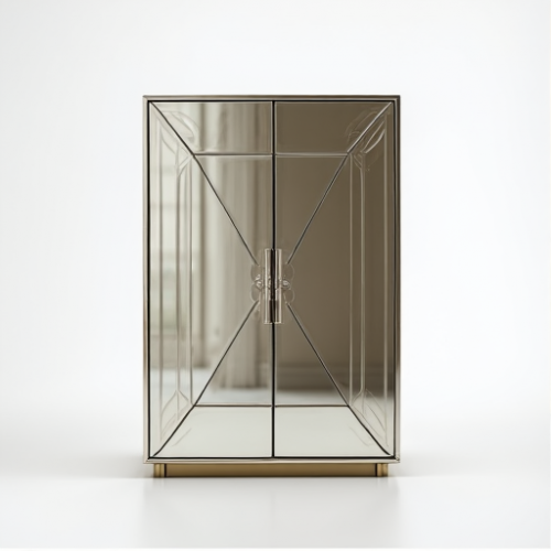 Glamour Reflection Mirrored Storage Cabinet Glamour Reflection Mirrored Storage Cabinet